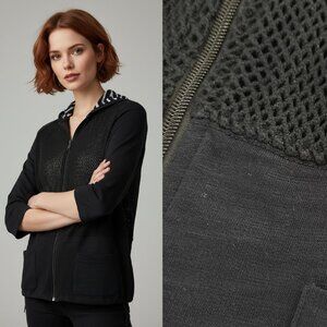 Vtg Y2K mesh front zipper hoodie - Wild Palms brand